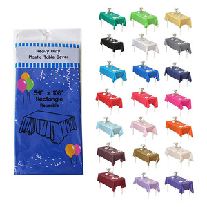 Copri <span class=keywords><strong>tavolo</strong></span> da pranzo rettangolo di plastica <span class=keywords><strong>cerata</strong></span> all'aperto impermeabile semplice in plastica solida tovaglia tinta tinta semplice <span class=keywords><strong>per</strong></span> feste 75 - Product Image 5