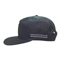 6 Panneaux Merlin Caps Style InjaeVina168 Imperméable Logo Personnalisé Broderie LaserCut Trucker Snapback Chapeaux Performance Flat Brim Hat
