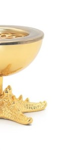 Quemador de Incienso de Lujo Chapado en Oro con Base de Estrella de Mar Fundida, Porta Incienso Decorativo de Metal para Uso en el Hogar - Product Image 3