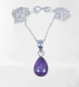 Collar regalo de boda para el amor con 925 sello joyería amatista piedra preciosa joyería India mejor calidad colgante 925 plata esterlina - Product Image 1