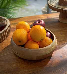 Acacia <b>Wood</b> <b>Bowl</b> With Lid <b>Mango</b> Decorative Round Carved <b>Bowl</b> for Decoration Centrepiece <b>Bowl</b> for Table - Product Image 3