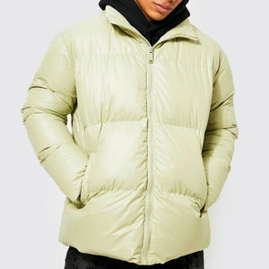 Chaqueta acolchada informal de calle alta para hombre con cuello levantado único Ropa exterior de invierno elegante - Product Image 1