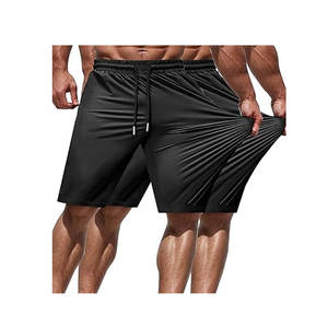 Pantalones cortos de playa de secado rápido personalizados OEM para hombre con bolsillo para teléfono cintura elástica estilo informal patrón sólido pantalones cortos calientes - Product Image 3