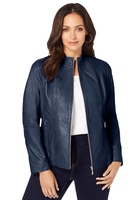 Veste d'hiver en cuir de peau de vache pour femmes de haute qualité personnalisable respirant motif solide tricoté Design col roulé