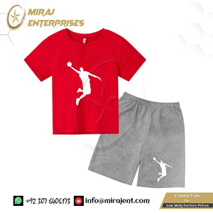 Pantalones cortos de manga corta Conjunto de 2 piezas Ropa deportiva para niños Niños Niñas Ocio al aire libre Equipo de baloncesto Impreso Camiseta para niños Traje - Product Image 2