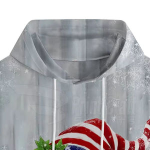 Men's Hoodies Custom Christmas logo Fashion Sweatshirt Cotton Neck Long Sleeve Christmas Hoodies - Product Image 4