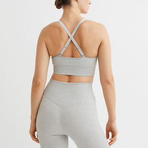 สปอร์ตบราสำหรับผู้หญิงเสื้อครอปเปิดไหล่ข้างเดียวดีไซน์ใหม่สำหรับฟิตเนสโยคะ - Product Image 3