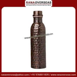 High Demand Antique Copper <b>Water</b> <b>Bottle</b> With Hammered Design Ayurvedic Copper <b>Water</b> Vessel Use in Home Office Gym - Product Image 5