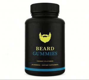 Gomitas de Biotina con Sabor a Cereza Veganas y Orgánicas de Marca Privada al por Mayor para Adultos, para un Crecimiento de Barba Más Grueso y Abundante en Hombres, 100% - Product Image 1