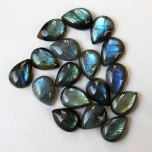 8mm 10mm Naturel Gris Labradorite Pierre Lisse Poire Calibré Semi Précieux Cabochon En Vrac En Vrac Prix De Gros Fournisseur Boutique - Product Image 1