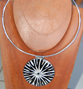 จี้เปลือกหอยสเตนเลสสตีล งานศิลปะจากธรรมชาติ ขนาด 60 มม. - Product Image 4