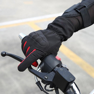 Tout nouveau noir et blanc moto équitation doigt complet en cuir perforé nouveau ODM moto gants de course gants d'équitation pour moi - Product Image 2