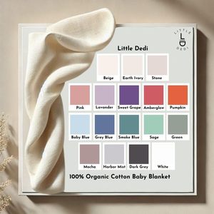 <b>Baby</b> <b>Blanket</b> Alina - 80x100cm (100% Organic Cotton - 380gr) Earth Ivory - Product Image 3