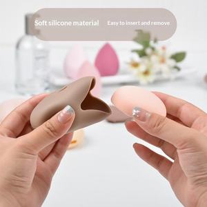 For Hot Sale Silicone <b>Makeup</b> Sponge Storage <b>Box</b> Dustproof Breathable Powder Puff Cosmetic Cotton Portable Protective Case - Product Image 2