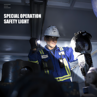 Lampe torche LED antidéflagrante en alliage d'aluminium BL-8, 400 lumens, IP65, rechargeable DC, multifonction industrielle, Ra80, 6000K