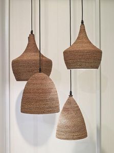 Modern <b>Natural</b> Bamboo Lampshade Bamboo Rattan Seagrass Ceiling <b>Light</b> with Pendant Wood <b>Lamp</b> Chandeliers & Pendant <b>Lights</b> - Product Image 3