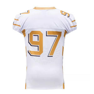 Nouvelle arrivée de vêtements de sport nom personnalisé imprimé 100% polyester tissu meilleur prix maillot de football américain - Product Image 2