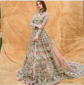 -Impresionante. Novia. Pesada. Chaqueta con Lehenga. Embellecida en cuentas de vidrio cristal piedra trabajo para boda = 2021. - Product Image 6