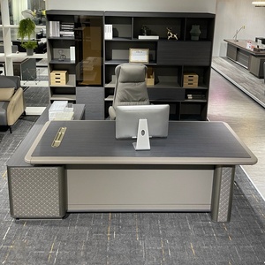 Escritorio Ejecutivo Ergonómico Modular de Madera MDF, Extensible en Forma de L, Mesa de Oficina de Lujo, Estación de Trabajo Comercial Duradera - Product Image 1