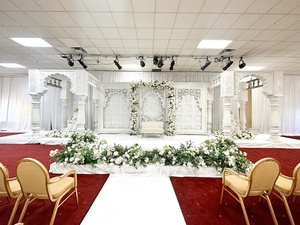 Elegante Ventana de boda Marco trasero Escenario Boda asiática Gran escenario italiano Evento DE BODA Escenario temático blanco - Product Image 3