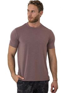 Camiseta de lana merino Superfina 100%, camiseta informal para hombre, camisetas transpirables de lana merina de secado rápido antiolor con cuello redondo para hombre - Product Image 4