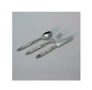 Couverts décoratifs en acier inoxydable avec manche en nacre Couverts de qualité supérieure Vaisselle élégante pour restaurant à la maison - Product Image 5