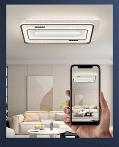 <span class=keywords><strong>VARATO</strong></span> Ventilador de Techo sin Aspas con Luz LED Diseño de Flores Único, Control Remoto, Cuerpo de Hierro para Sala de Estar, Motor de CC - Product Image 4