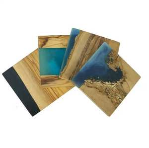 Sous-verre en marbre vente en gros personnalisé dessus de table best-seller Sous-verres en pierre de marbre blanc finition brillante Ensemble de 4 Sous-verres en pierre élégants - Product Image 6