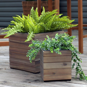 Macetas y jardineras de jardín cuadradas naturales rústicas hechas a mano de la fábrica de Vietnam - Product Image 5