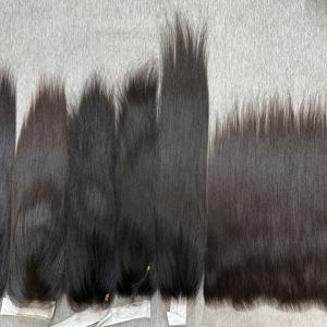 Cierre de encaje HD vietnamita y frontal liso con efecto de cabello natural # Cabello Humano Virgen 100% Natural 1B, Cutícula Alineada, Precio de Fábrica - Product Image 1