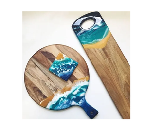 Planche à découper en résine et bois Noël Charcuterie anniversaire événement planche à fromage accessoires échantillon gratuit - Product Image 6