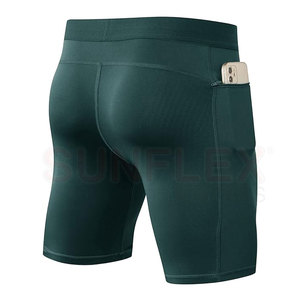 2025 Latest Design Men's <b>Compression</b> <b>Shorts</b> High Street Style with Elastic Waist Mid Waist Polyester Quick Dry for Adults - Product Image 4