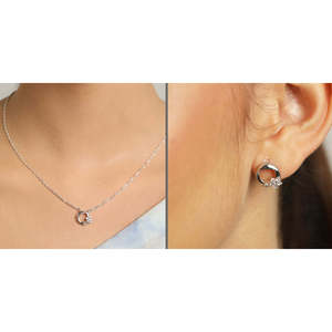 CLARA Juego de Collar y Pendientes de Plata de Ley 925, Joyería Fina para Mujer - Product Image 6