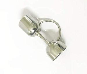 High Quality Silver Peg Measure Jigger with Handle & Cocktail Shaker Drink Measuring <b>Bar</b> <b>Tool</b> Jigger 30/60Ml - Product Image 3