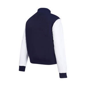 Fabricación de fábrica, la mejor venta, chaqueta universitaria para mujer, chaqueta universitaria abotonada 100% de cuero PU para mujer a la venta - Product Image 6