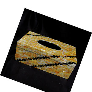 Boîte à mouchoirs en nacre, bijoux en coquillage, motif en nacre, art de la mosaïque carrée, artisanat - Product Image 3