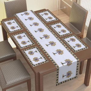 Livraison rapide 100% tapis de table en coton bio antidérapant facile à nettoyer tampons à vaisselle maison mariage personnalisé imprimé GOTS certifié - Product Image 5