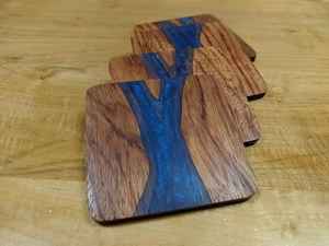 Posavasos de Resina y Madera de Forma Cuadrada, Ecológicos, Reutilizables, de Alta Calidad, Tapetes y Almohadillas de Exportación - Product Image 6