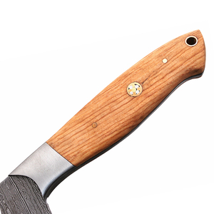 Couteau de chef en acier Damas forgé avec manche en bois, compatible lave-vaisselle et poignée réglable pour usage domestique et professionnel – Cuisine raffinée - Product Image 4
