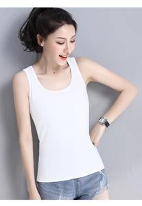 <b>Womens</b> Cotton Solid color Female Slim Sleeveless Casual <b>Vest</b> Solid Color Crop Lower Cut <b>Top</b> For Ladies Fitness <b>Vest</b> Summer - Product Image 4