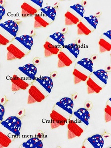Handmade Seed Beaded <b>Stud</b> <b>Earrings</b> Classic Style Fashion Jewelry with Embroidery USA Flag Theme Women Girls - Product Image 3