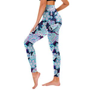 Plus Size Printed <b>High</b> <b>Waisted</b> <b>Leggings</b> for Women Tummy Control Cycling Running Workout Yoga Pants <b>with</b> <b>Pockets</b> - Product Image 6