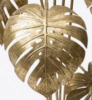 Décoration murale moderne en laiton durable en forme de palmier à 8 feuilles, 67 cm, pour salon, Noël