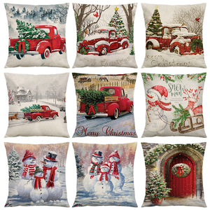 Custom High Quality Christmas Snowman Pillow <b>Covers</b> Solid Pattern for Home Hotel Hospital Decor for Couch <b>Cushions</b> Bedroom - Product Image 5