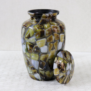 โกศบรรจุอัฐิอะลูมิเนียม แบบทันสมัยและแบบดั้งเดิม สไตล์หิน สำหรับบรรจุอัฐิมนุษย์ อุปกรณ์งานศพ โกศบรรจุอัฐิสำหรับผู้ใหญ่ ขนาด 10 นิ้ว - Product Image 3