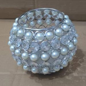 Decoración de mesa para eventos de boda y fiesta de cumpleaños, portavelas votivo de iluminación, artículos de plata, votivos de Interior de Metal y cristal - Product Image 6