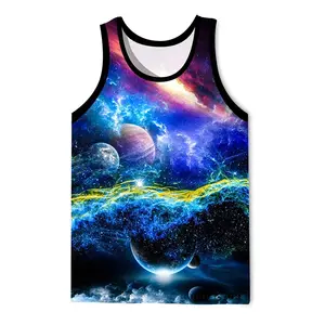 Customized Men's Sleeveless Gym Stringer OEM Customizable Sublimated Solid Color Bodybuilding Fitness Men Vest