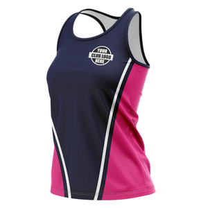 Meilleure vente Femmes TwoTone solide maille débardeur Logo personnalisé respirant sans manches vêtements de sport pour le sport débardeurs en vente - Product Image 5