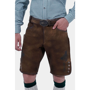Custom Made Men's Oktoberfest Bavarian <b>Shorts</b> New Fashion Dark Color Leather Apparel Lightweight High Embroidered for Adults - Product Image 1