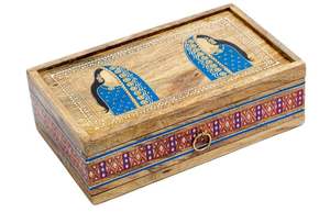 Brûleur d'encens en bois de manguier imprimé de Style dame de luxe Bakhoor Mubakhara imprimé à la main pour diffuseur d'aromathérapie à usage religieux à la maison - Product Image 4